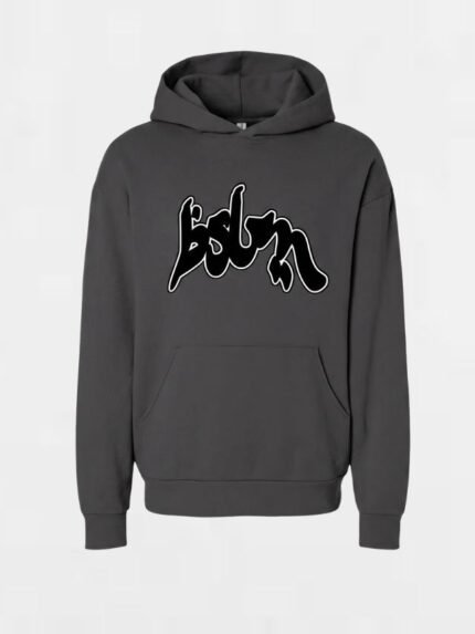bslm graphic print oversized hoodie